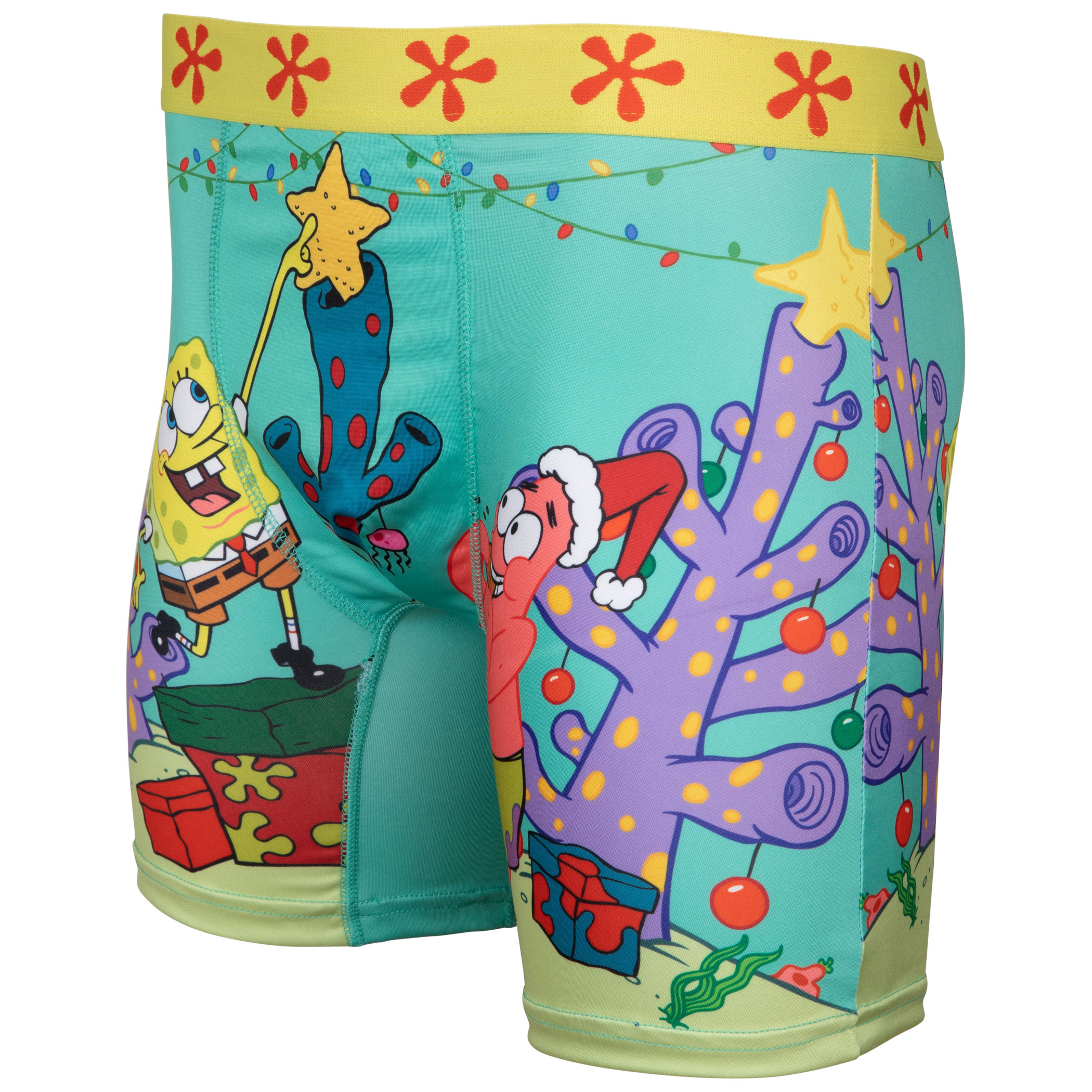 SpongeBob SquarePants Decorating the Holiday Coral Boxer Briefs